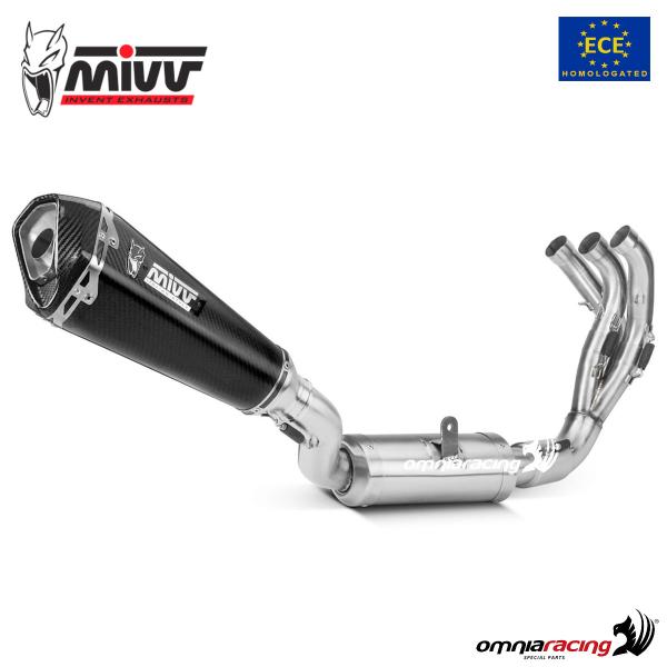 MIVV Delta Race Carbon high Complete exhaust approved Yamaha MT09/SP 2021-2023