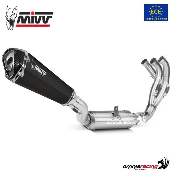 Scarico completo MIVV Delta Race Acciaio Nero omologato Yamaha Tracer 9/GT/GT+ 2021-2024