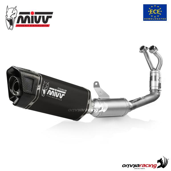 Scarico completo MIVV SR1 Titanio Nero alto omologato Yamaha R7 2022-2024