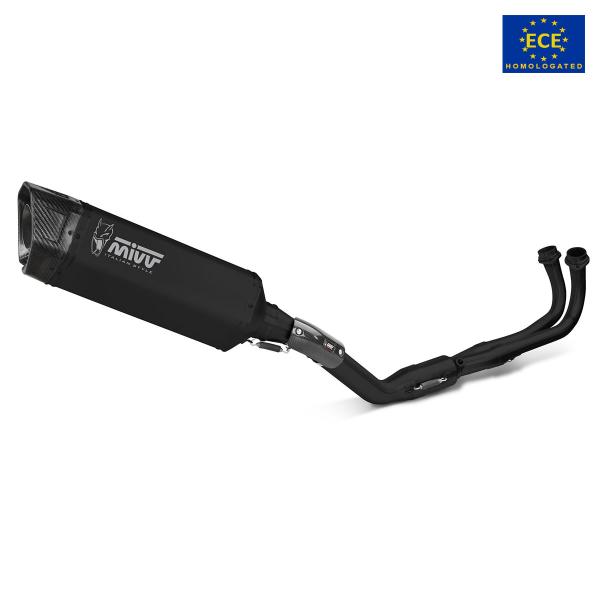 MIVV SR1 full Black steel Complete exhaust approved Yamaha Tmax 560 2022-2024