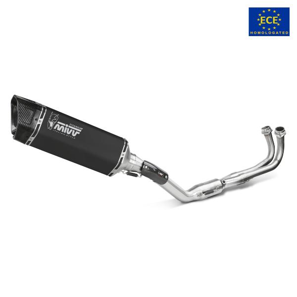 MIVV SR1 Black steel Complete exhaust approved Yamaha Tmax 560 2022-2024