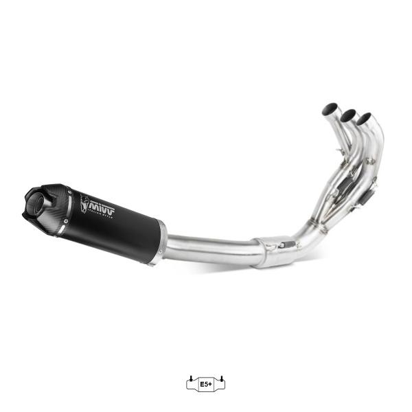 MIVV AK1 Black steel Complete exhaust approved Yamaha MT09 2024-2025