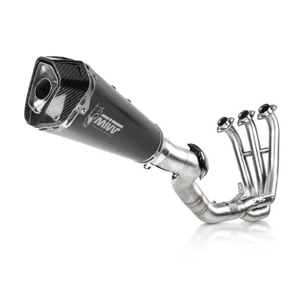 MIVV Delta Race Black steel Complete exhaust approved Yamaha Tracer 9/GT+ 2025