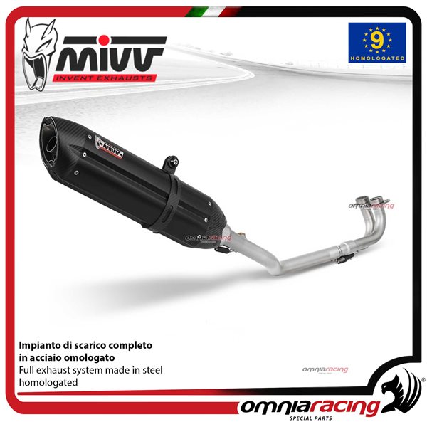 Scarico completo MIVV Suono Acciaio Nero omologato Yamaha Tmax 500 2001-2007