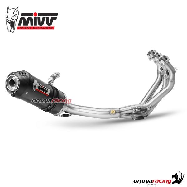 MIVV Oval Carbon with carbon end cap Complete exhaust approved Yamaha XSR900 2016-2020