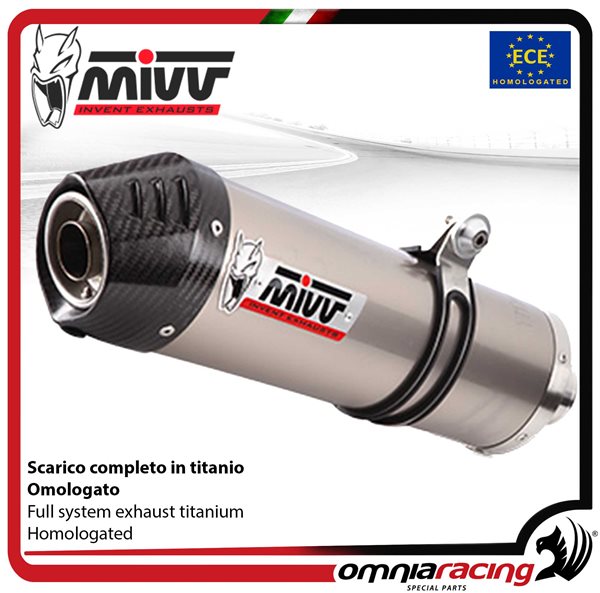 Scarico completo MIVV Oval Titanio fondello Carbonio omologato Yamaha Tracer 700/GT 2016-2024