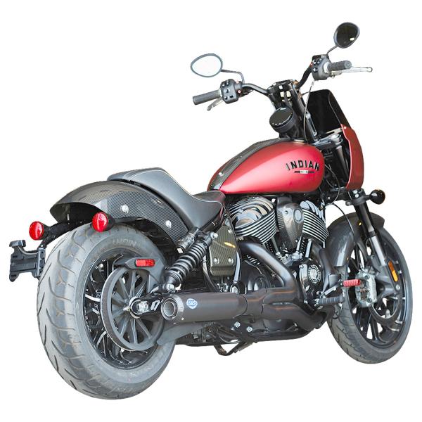 S&S black full exhaust Qualifier Indian Chief 111 ABS USA 2023-2024