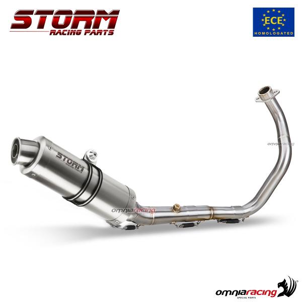 Storm GP impianto di scarico completo in acciaio omologato per KTM 125 DUKE 2011>2016
