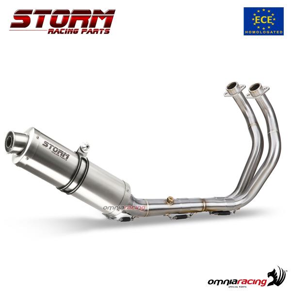 Syd Foster Manifest Storm Oval Stainless Steel Full Exhaust System Homologated for Kawasaki  Versys 650 2015 2016 - 74 K