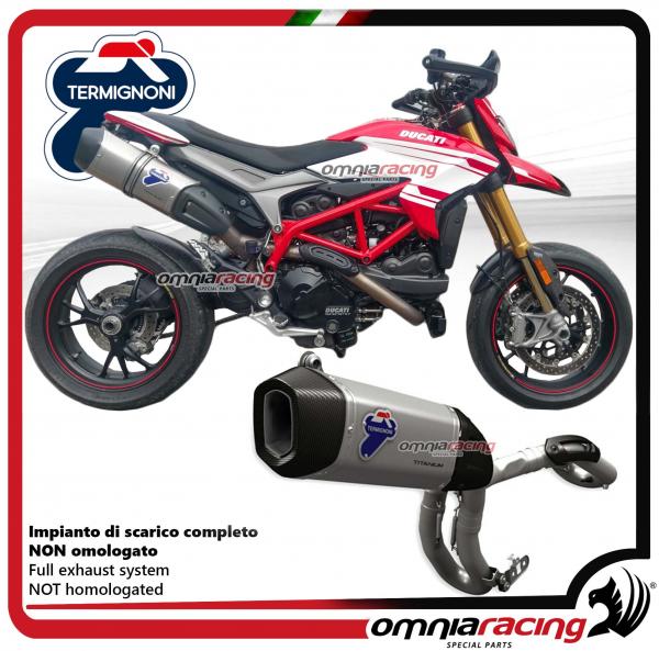 Termignoni impianto di scarico completo alto racing in titanio D133 per Ducati Hypermotard 939 2017>