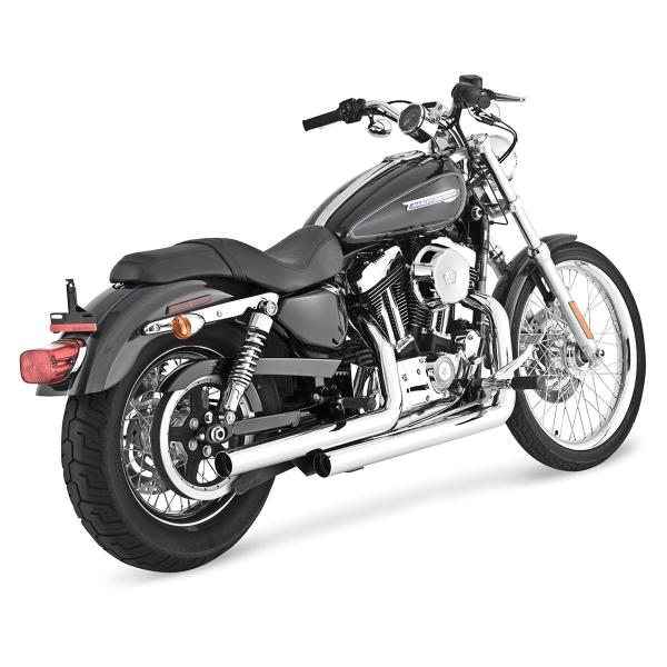 Vance&hines chromed full exhaust Straightshots 2:2 Harley Davidson XL883 Sportster 2005-2009