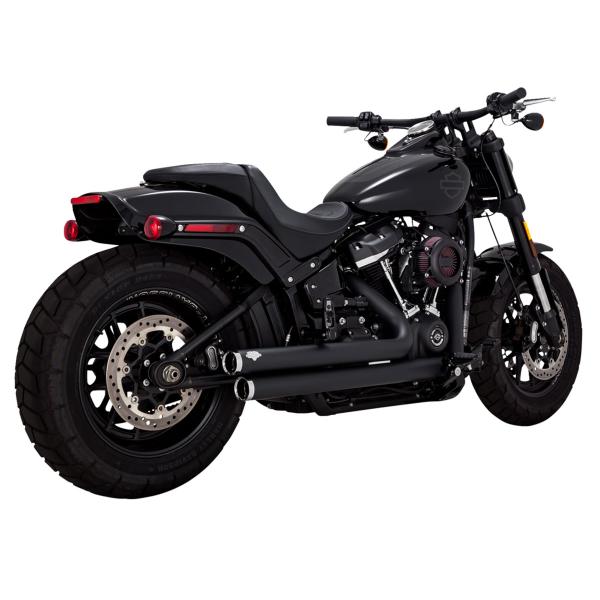 Vance&hines black full exhaust Big Shot 2:2 Harley Davidson Fat Boy Lo 2010-2011