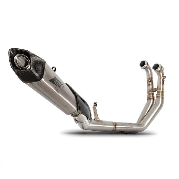 Scarico completo ZARD Titanio omologato fondello carbonio Aprilia RS660 2021-2023