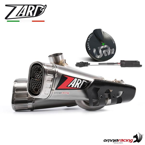 Terminale di scarico Zard racing non omologato in titanio + UPMap per Ducati Panigale V4 2018>