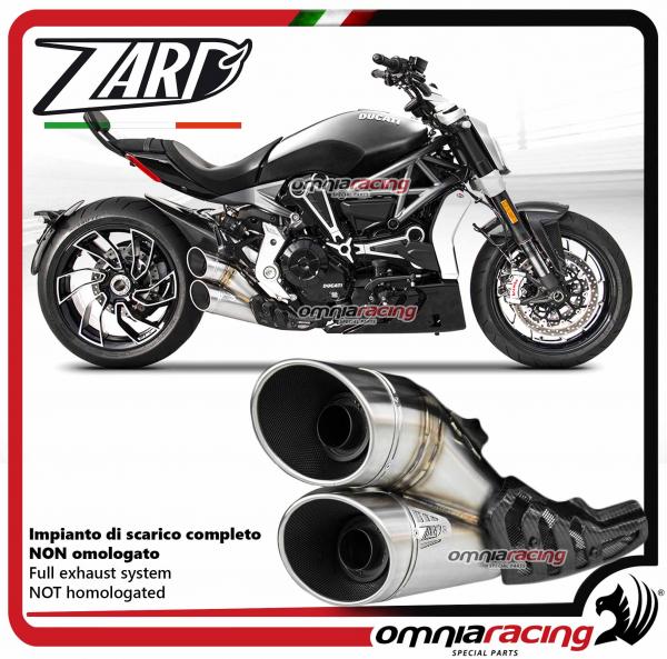 Zard impianto di scarico completo in acciaio non omologato per Ducati Xdiavel 2016-2019