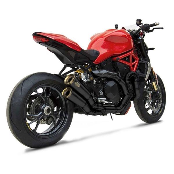ZARD black steel Full exhaust Racing Ducati Monster 1200R 2016-2019