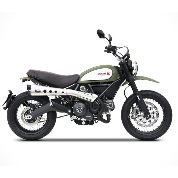 Scarico completo alto ZARD LTD Acciaio nero omologato Ducati Scrambler 800 2015-2019