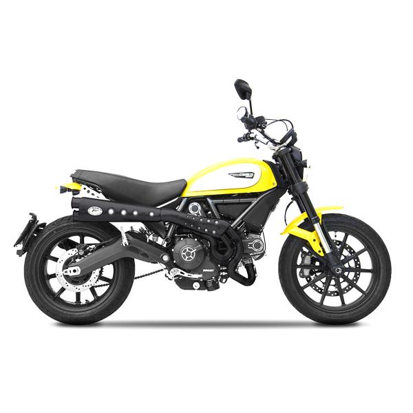 Scarico completo alto ZARD SPECIAL Acciaio nero parac nero Racing Ducati Scrambler 800 2015-2019