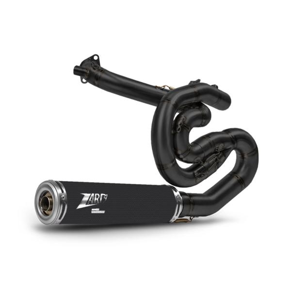 ZARD black titanium Full exhaust Racing carbon end cap Harley Davidson XR 1200 2009-2012