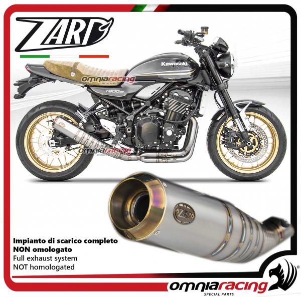 Zard full exhaust system polishing steel silencer non homologated for Kawasaki Z900RS 2018>