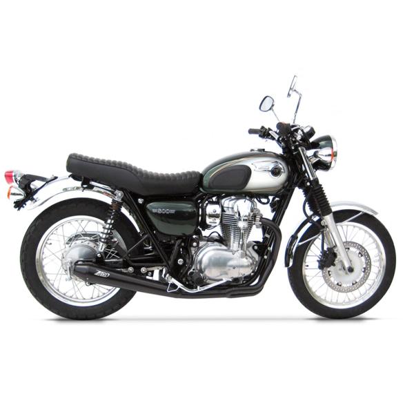ZARD CONICAL black steel Full exhaust Racing Kawasaki W800 2010-2017