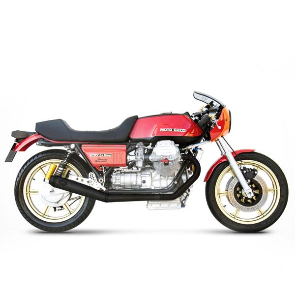 ZARD black steel Full exhaust Racing Moto Guzzi Le Mans 1976-1981