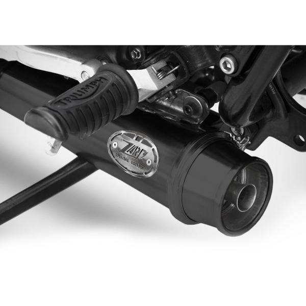 ZARD black steel Full exhaust Racing Triumph Bonneville T100 2001-2016