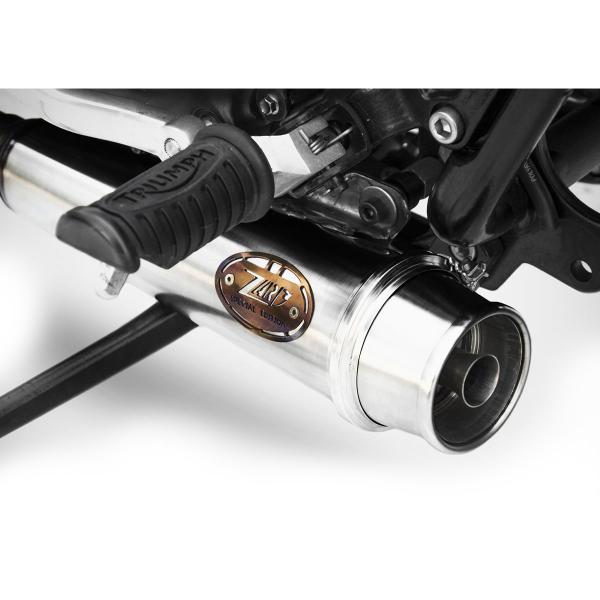 ZARD glossy steel Full exhaust Racing Triumph Bonneville T100 2001-2016