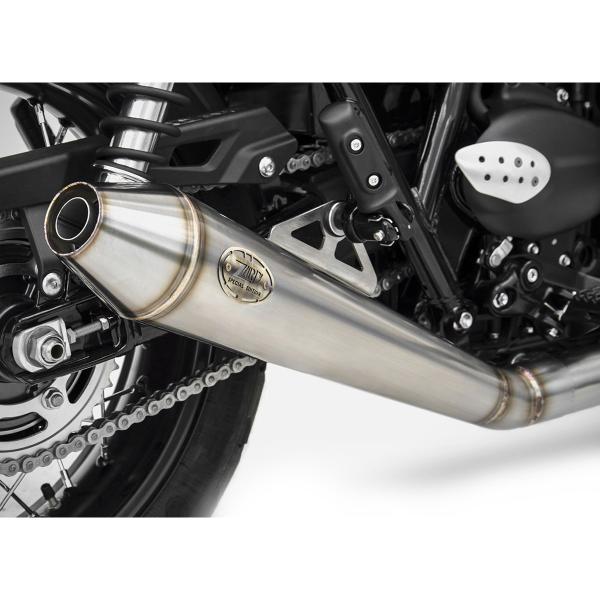 Scarico completo ZARD CONICAL LM Acciaio Racing Triumph Street Scrambler 900 2017-2023