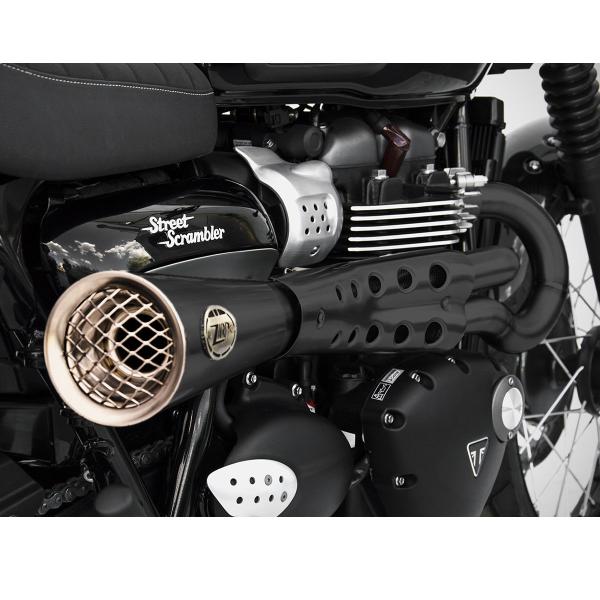 Scarico completo ZARD TIGER70 Acciaio nero Racing fond bronzo Triumph Street Scrambler 900 2017-2023