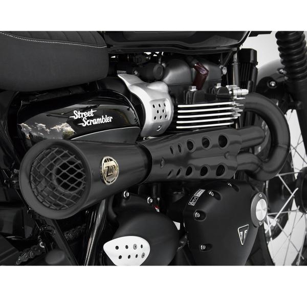 Scarico completo ZARD TIGER70 Acciaio nero Racing Triumph Scrambler 900 2017-2023