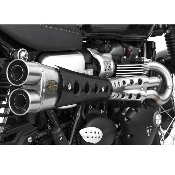 Scarico completo ZARD SPECIAL ED Acciaio nero paracalore nero Racing Triumph Scrambler 900 2017-2023