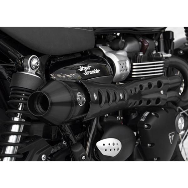 ZARD CONICAL HM black steel Full exhaust Racing Triumph Scrambler 900 2017-2023