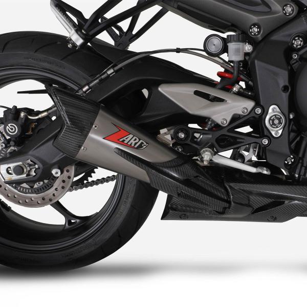 Scarico completo ZARD Titanio Racing fondello carbonio Triumph Street Triple 765 2023-2024