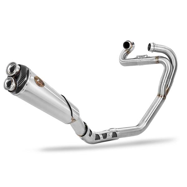 Scarico completo ZARD Acciaio Racing fondello carbonio Triumph Scrambler 1200 2024-2025