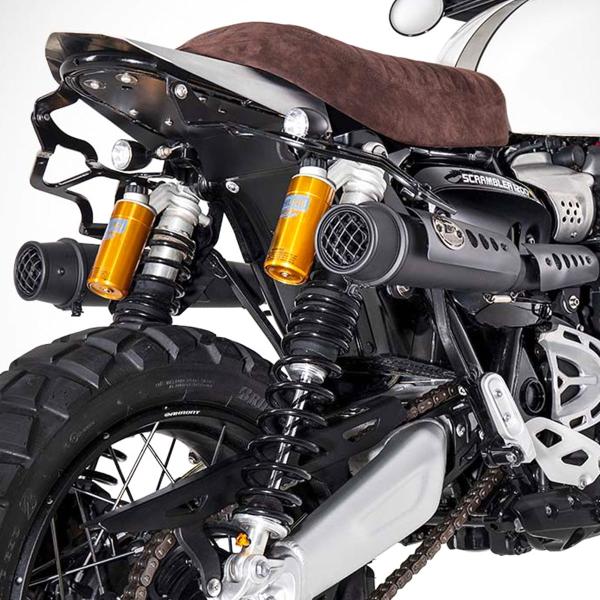 ZARD black steel Full exhaust Racing Triumph Scrambler 1200 2019-2023