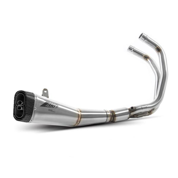 ZARD steel Full exhaust Racing carbon end cap Yamaha MT07 2014-2023