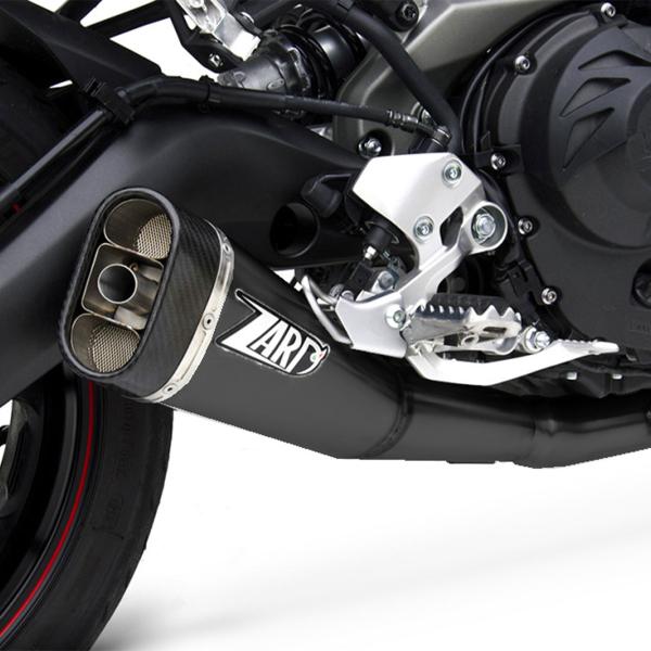 Scarico completo ZARD Acciaio nero omologato fondello carbonio Yamaha Tracer 900 2015-2016