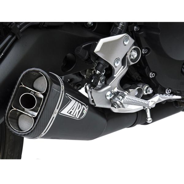 ZARD black steel Full exhaust Racing carbon end cap Yamaha XSR900 2016-2020