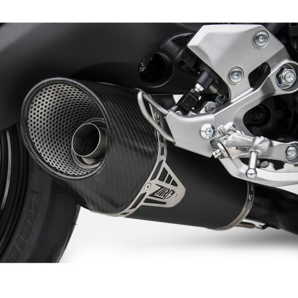 Scarico completo ZARD Acciaio nero omologato fondello carbonio Yamaha MT09 2017-2020