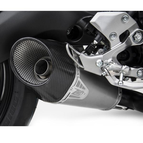 Scarico completo ZARD Acciaio omologato fondello carbonio Yamaha MT09 2017-2020
