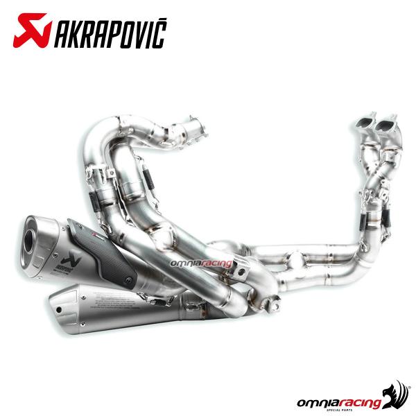 Akrapovic S-D11E3-FJTD impianto di scarico completo racing+filtro aria per Ducati Panigale V4 18>21