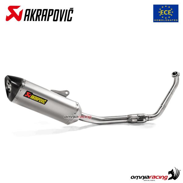 Scarico completo Akrapovic omologato titanio Yamaha R125 2019-2023