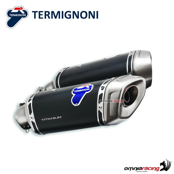 Terminale di scarico Termignoni in titanio nero omologato per Ducati Hypermotard 950 2019>22
