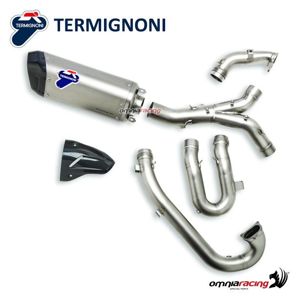 Impianto di scarico completo D187 Termignoni titanio racing per Ducati Hypermotard 950 2019-2023