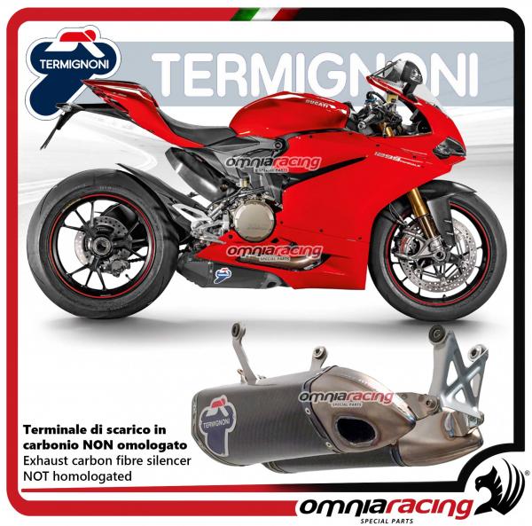 Terminali di Scarico Termignoni Evolution Carbonio per Ducati 899 1199 Panigale 2012 12>16