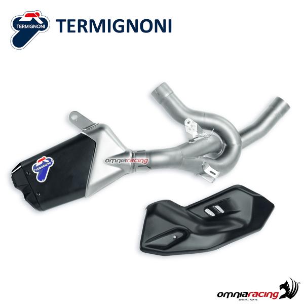 Termignoni black steel racing full exhaust system for Ducati Multistrada 1260 Enduro 2019>