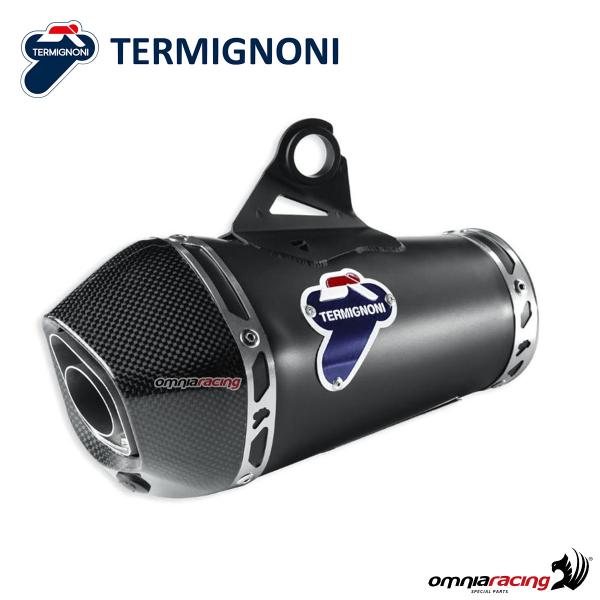Termignoni terminale scarico in titanio nero racing non omologato per Ducati Scrambler 800 2021>