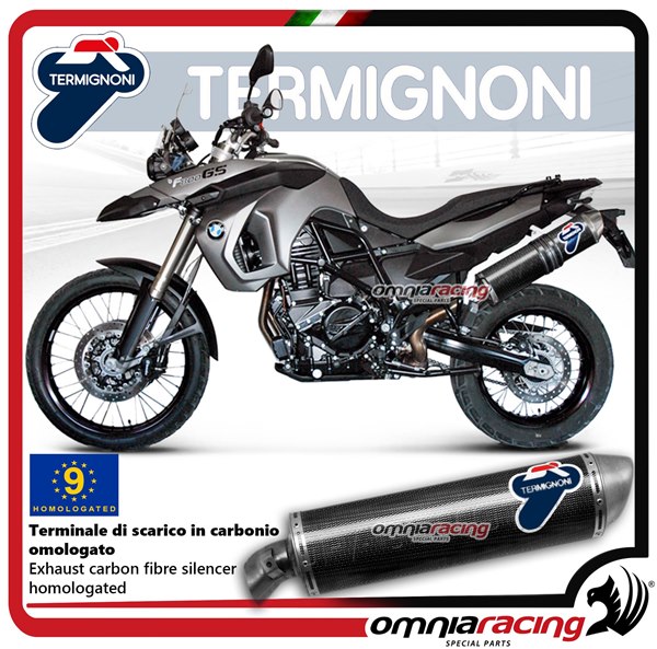 Termignoni OVAL terminale di scarico in carbonio omologato per BMW R1200GS 2010>2012