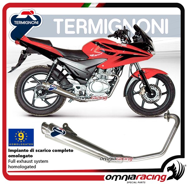Termignoni CONICAL full exhaust system in inox homologated for Honda CBF125 2009>2011